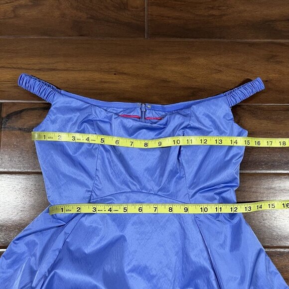 Free People Women's Size 2 Cornflower Blue Alinda‎ Off The Shoulder Midi Dress - Picture 6 of 14